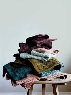 Maya Bath Mat - Clay -Homewares Shop maya bath towels stacked 5