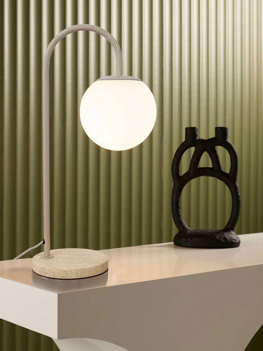 Mintu Desk Lamp - Taupe Travertine 6 Mintu Desk Lamp - Taupe Travertine - Image 4