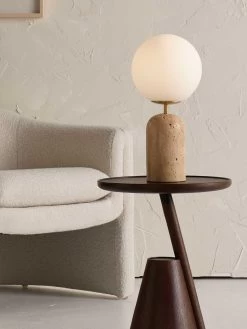 Soren Desk Lamp - Travertine -Homewares Shop mayfield soren table lamp travertine 4