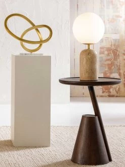 Soren Desk Lamp - Travertine -Homewares Shop mayfield soren table lamp travertine 5