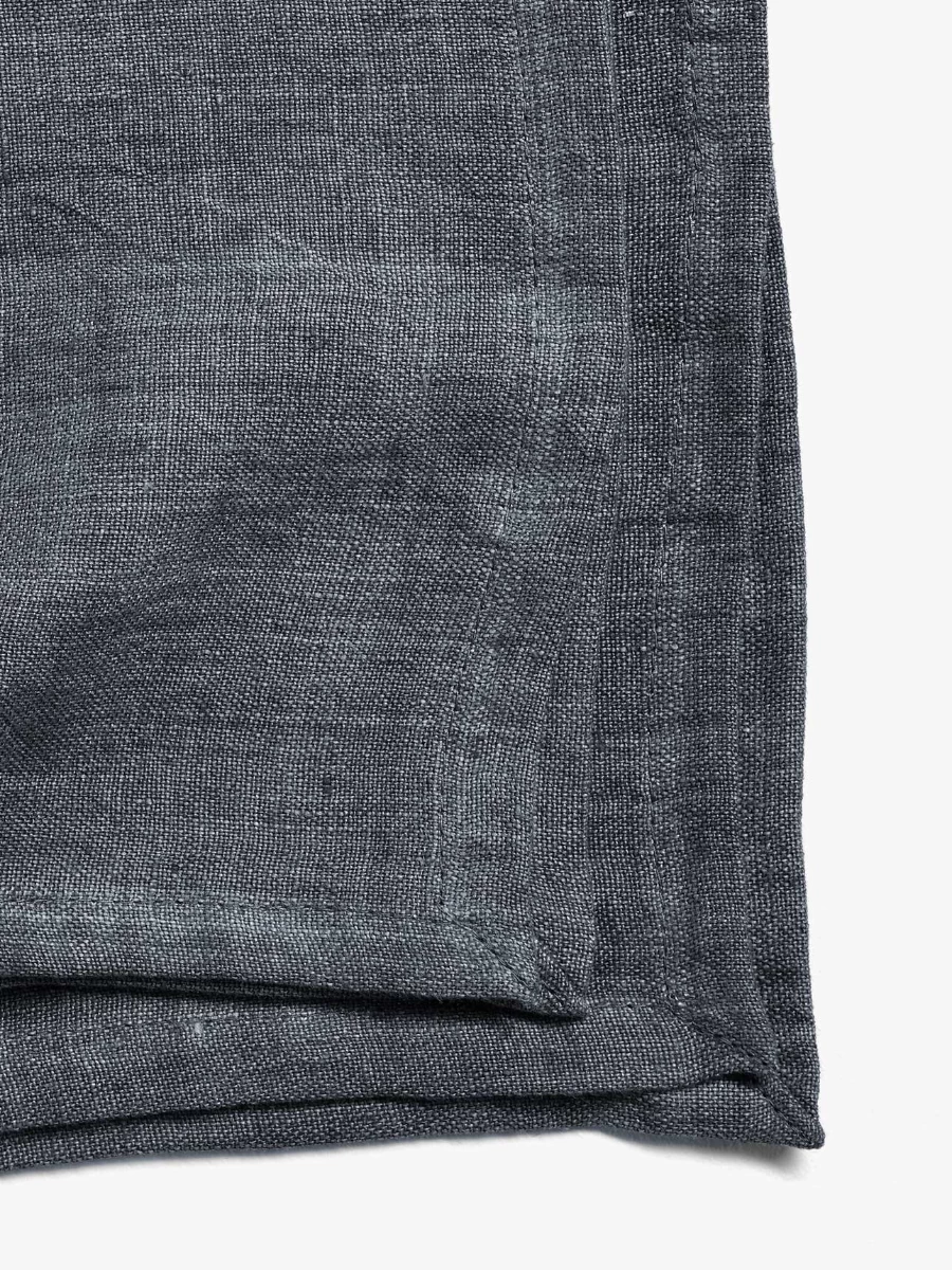 Vintage Linen Napkins Set Of 4 - Charcoal 3 Vintage Linen Napkins Set Of 4 - Charcoal