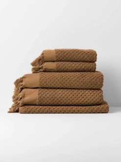 Milos Bath Towel Set - Caramel