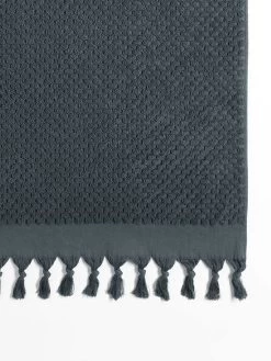 Milos Bath Towel - Slate -Homewares Shop milos bath towel slate 2 detail 2
