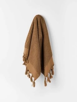 Milos Bath Towel Set - Caramel -Homewares Shop milos hand towel bronze