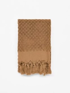 Milos Bath Towel Set - Caramel -Homewares Shop milos hand towel bronze 3