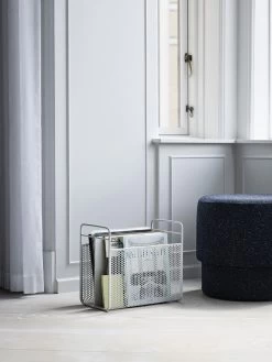 Normann Copenhagen Analog Magazine Rack In White -Homewares Shop normann copenhagen analog magazin rack white lifestyle