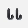 Normann Copenhagen Curve Mini Hook Set Of 2 - Matt Black -Homewares Shop normann copenhagen curve mini hook matt black 2pk