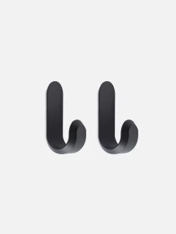 Normann Copenhagen Curve Mini Hook Set Of 2 - Matt Black