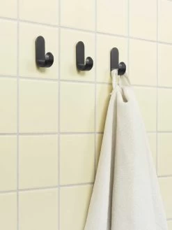Normann Copenhagen Curve Mini Hook Set Of 2 - Matt Black -Homewares Shop normann copenhagen curve mini hook matt black 3