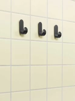 Normann Copenhagen Curve Mini Hook Set Of 2 - Matt Black -Homewares Shop normann copenhagen curve mini hook matt black 5