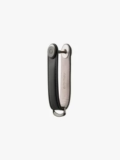 Leather Key Organiser - Black 9 Leather Key Organiser - Black -Homewares Shop orbitkey leather black black stitching 3