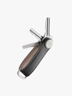 Leather Key Organiser - Charcoal Grey