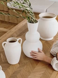 Lola Vase -Homewares Shop paola joy lola vase matte cream 3