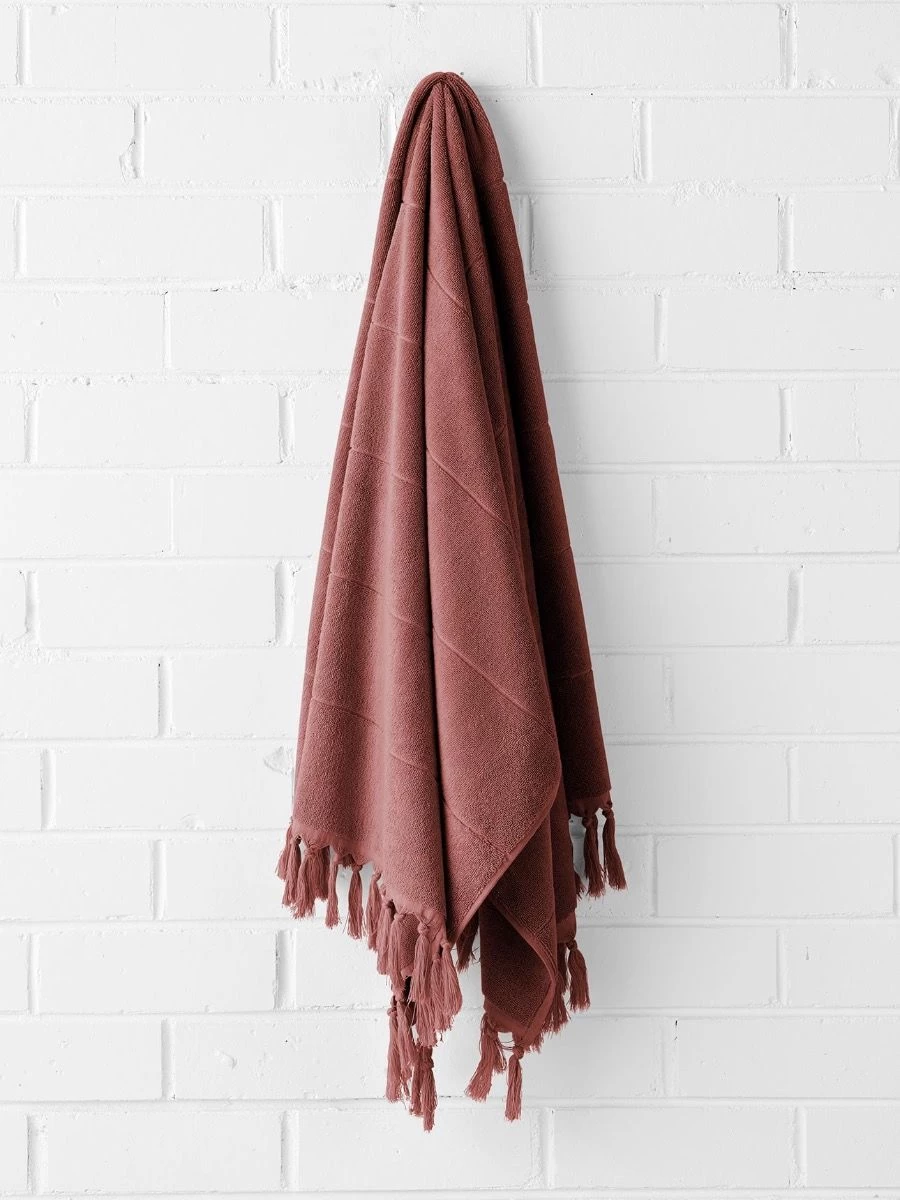Paros Bath Towel Set - Mahogany 5 Paros Bath Towel Set - Mahogany - Image 3