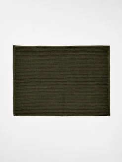 Paros Rib Bath Mat - Olive Night