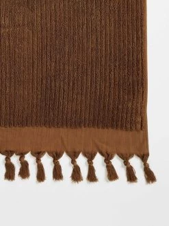 Paros Rib Bath Towel - Bronze -Homewares Shop paros rib bath towel bronze 2 detail 2