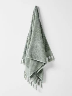 Paros Rib Bath Towel - Sage
