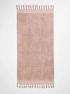 Paros Rib Bath Sheet - Shell -Homewares Shop paros rib bath towel shell 2 1