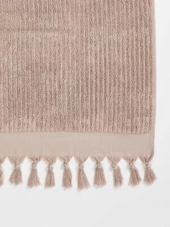 Paros Rib Bath Sheet - Shell -Homewares Shop paros rib bath towel shell 2 detail