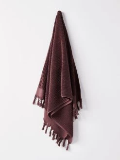 Paros Rib Bath Sheet - Syrah