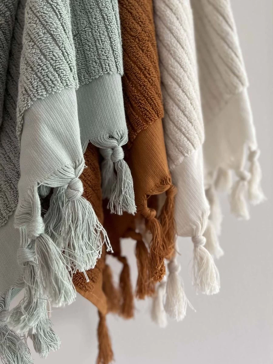 Paros Rib Bath Towel Set - Sand 7 Paros Rib Bath Towel Set - Sand - Image 5