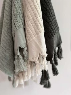 Paros Rib Hand Towel - Olive Night 11 Paros Rib Hand Towel - Olive Night -Homewares Shop paros rib bath towels detail 4 1