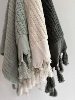 Paros Rib Hand Towel - Sand -Homewares Shop paros rib bath towels detail 5 1
