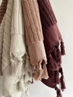 Paros Rib Hand Towel - Sand -Homewares Shop paros rib bath towels detail 6 9