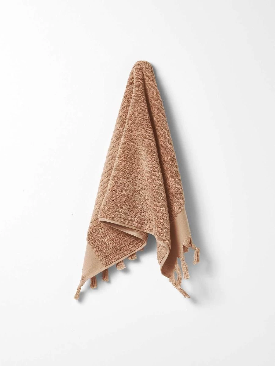 Paros Rib Bath Towel Set - Clay 4 Paros Rib Bath Towel Set - Clay - Image 2