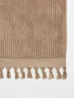 Paros Rib Bath Towel Set - Clay 17 Paros Rib Bath Towel Set - Clay -Homewares Shop paros rib hand towel clay 2 detail 1