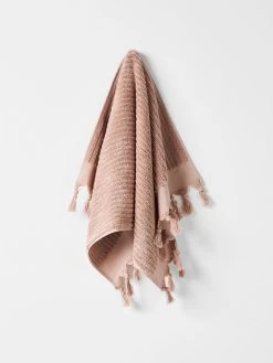Paros Rib Hand Towel - Shell