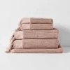 Paros Rib Bath Towel Set - Shell -Homewares Shop paros rib towel stack shell 1