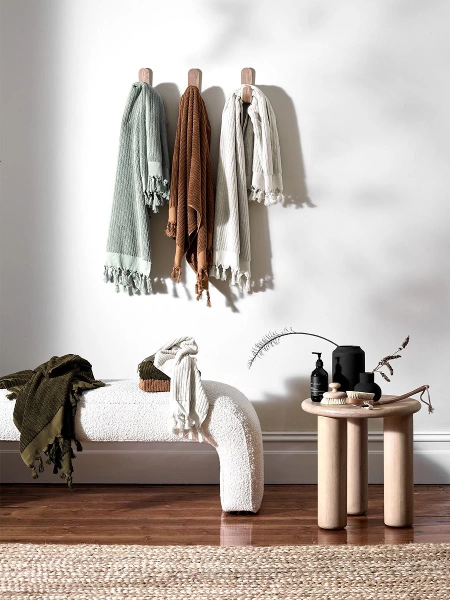 Paros Rib Hand Towel - Olive Night 8 Paros Rib Hand Towel - Olive Night - Image 6