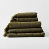 Paros Bath Towel Set - Khaki 1 Paros Bath Towel Set - Khaki -Homewares Shop paros towel stack khaki 1 1