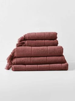 Paros Bath Towel Set - Mahogany