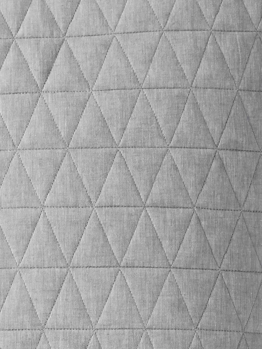 Chambray Quilted Standard Pillowcase - Dove 4 Chambray Quilted Standard Pillowcase - Dove - Image 2