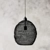 Ball Pendant - Black -Homewares Shop rubystar ball crochet lamp black
