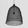 Cone Pendant Large - Black -Homewares Shop rubystar large cone crochet lamp black