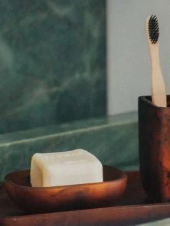 Flow Soap Dish - Amber -Homewares Shop saarde flow resin soap dish earth 3