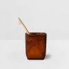 Flow Toothbrush Holder - Amber -Homewares Shop saarde flow resin toothbrush holder earth 1