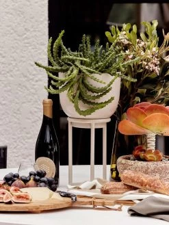 Yaamur Large Plant Stand - Stone -Homewares Shop saarde yaamur planter clay 4 3