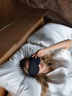 Slip Silk Sleep Mask - Black -Homewares Shop slip pillowcases mask 4