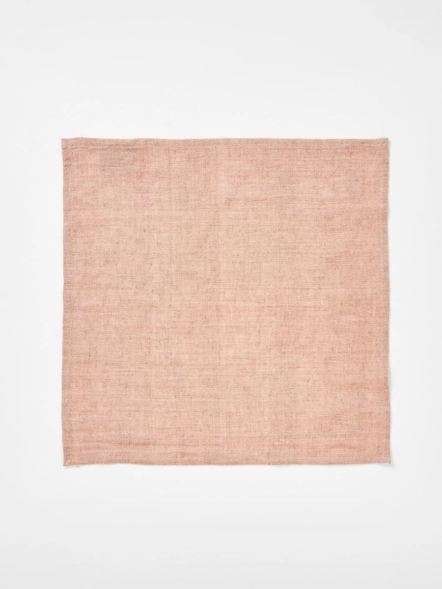 Vintage Linen Napkins Set Of 4 - Clay 8 Vintage Linen Napkins Set Of 4 - Clay - Image 6