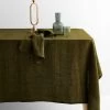 Vintage Linen Tablecloth - Khaki -Homewares Shop vintage linen table cloth setting khaki