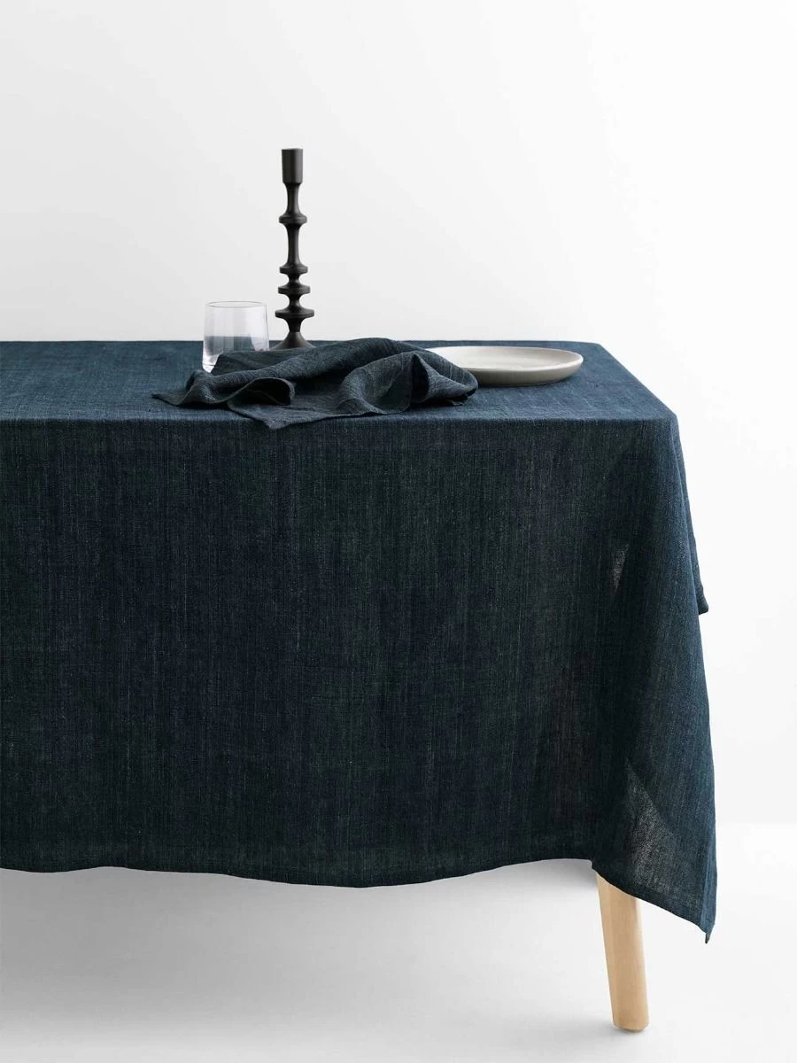 Vintage Linen Tablecloth - Slate