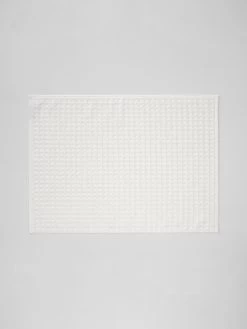 Waffle Bath Towel Set - White -Homewares Shop waffle bath mat white 1
