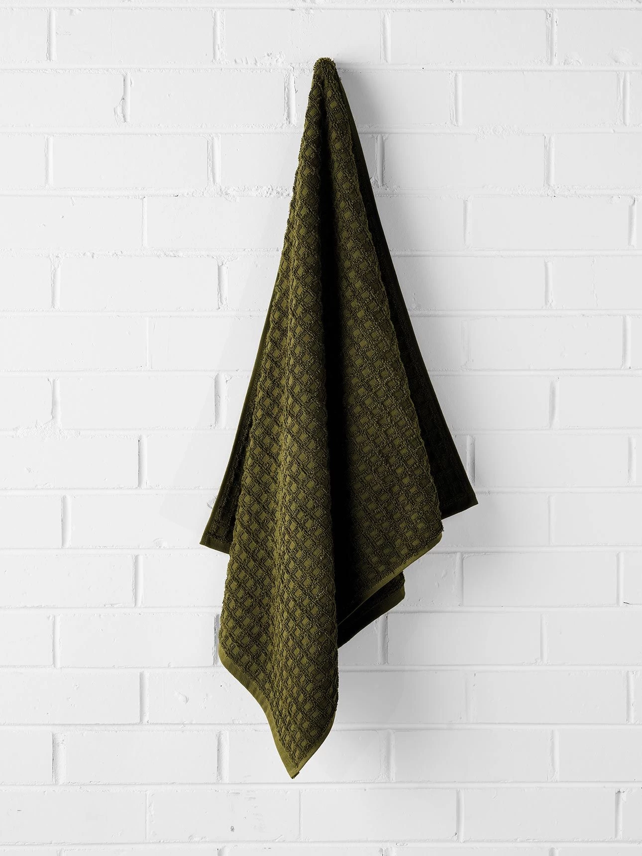 Waffle Bath Towel - Khaki 3 Waffle Bath Towel - Khaki