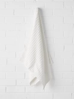 Waffle Bath Sheet - White