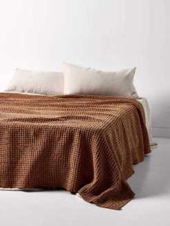 Waffle Bed Cover - Clove