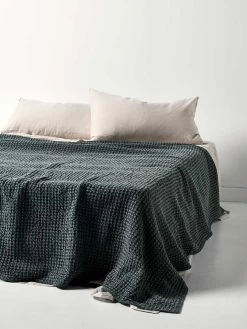 Waffle Bed Cover - Greystone